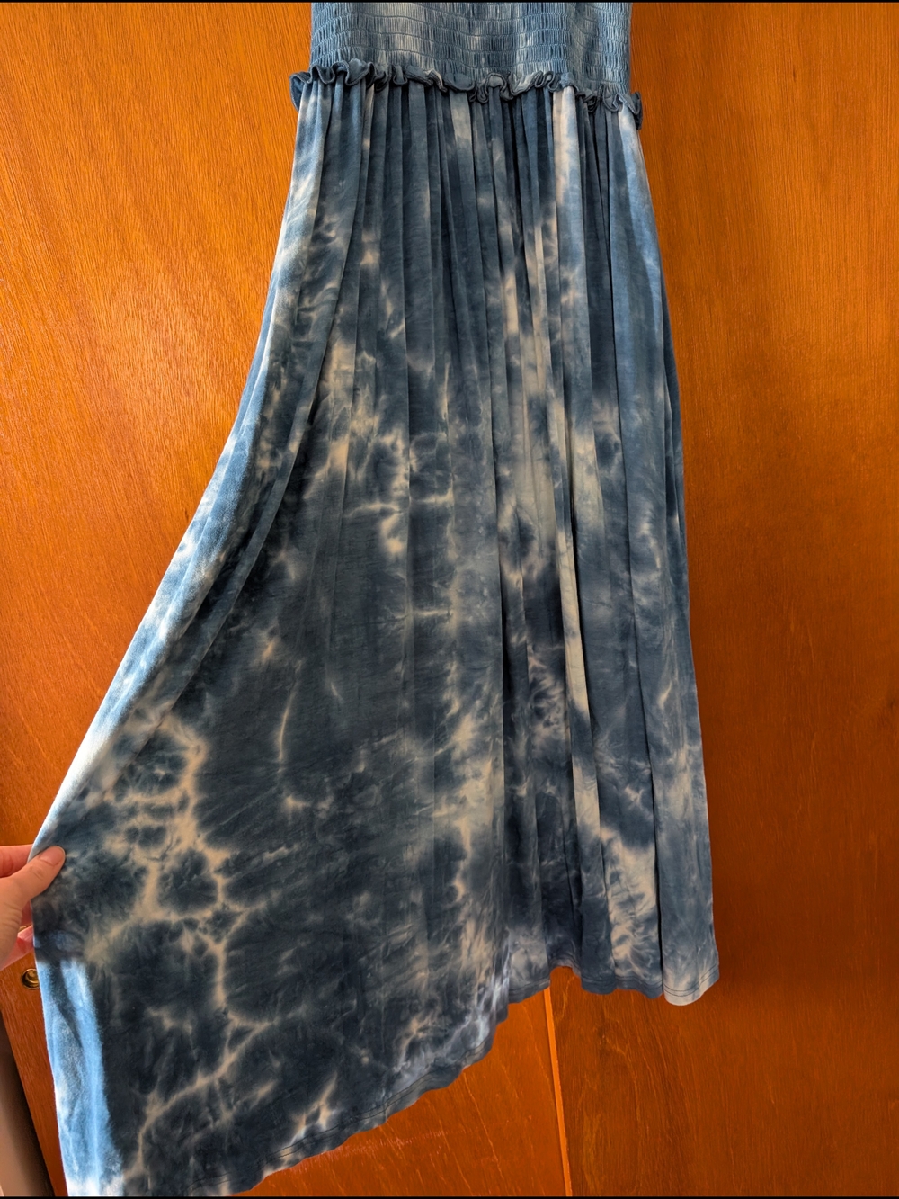 NATURAL LIFE Blue Tie-Dye Maxi Dress Boho Fairycore Whimsy - Picture 7 of 9